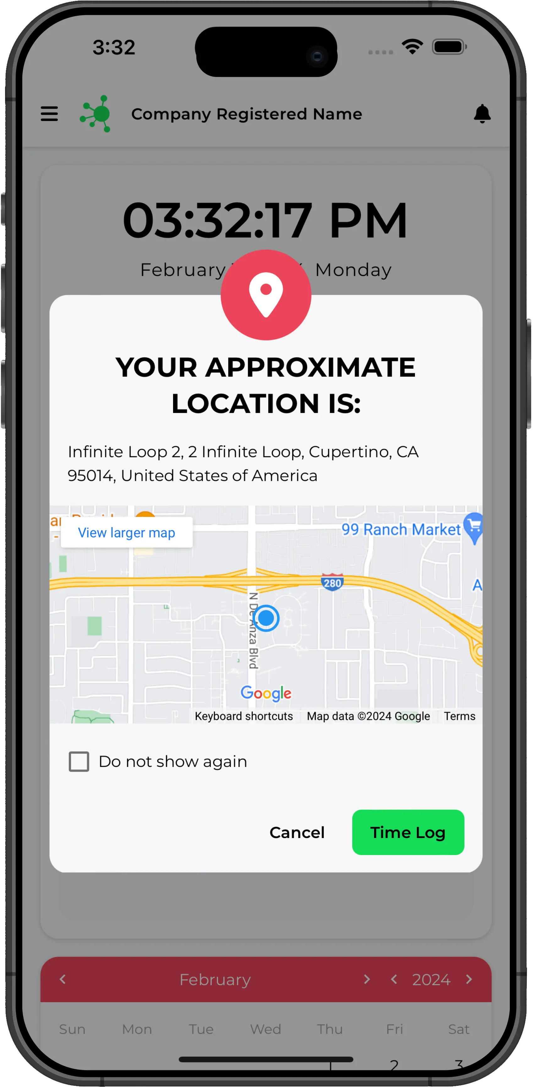 Mobile device display showing Hier ESS's dashboard in light mode